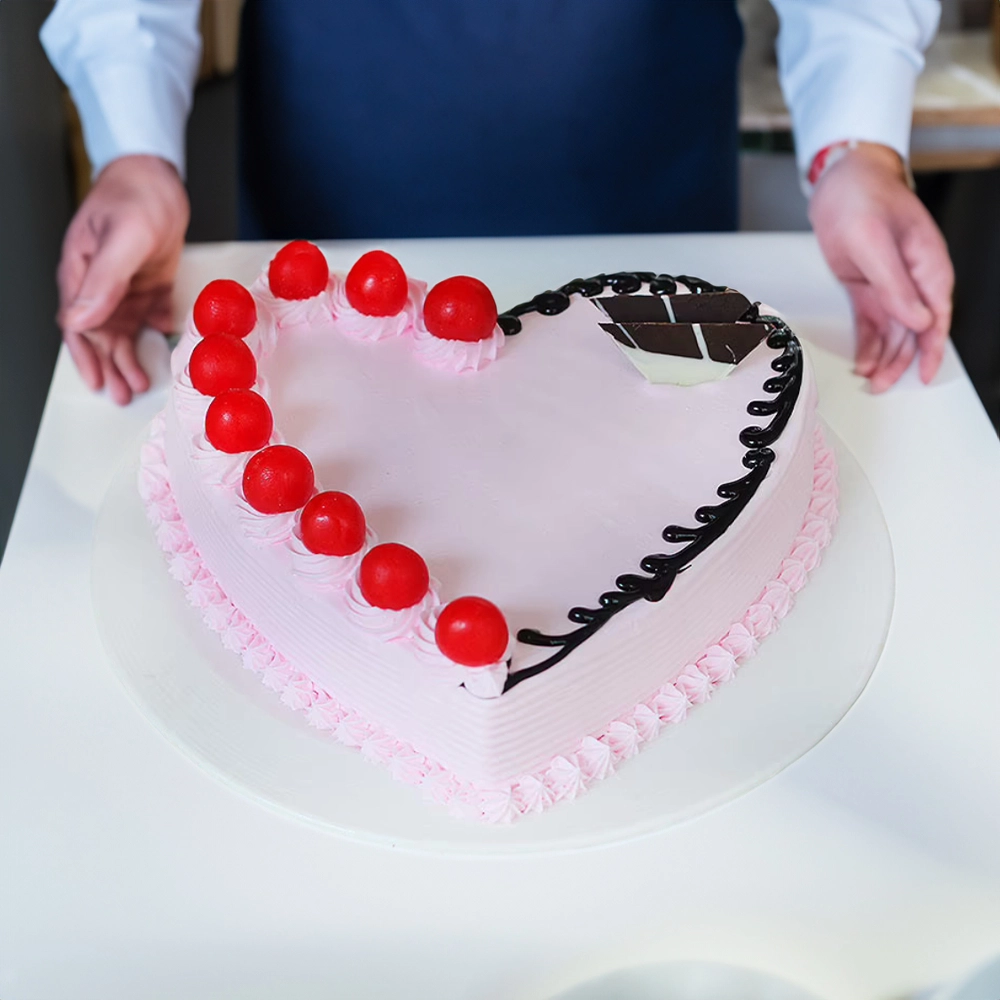 Berry Bliss Heart Shaped Cake