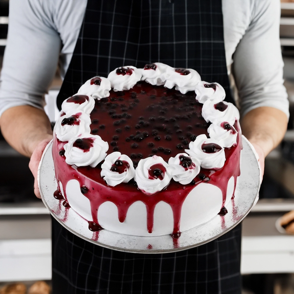 A 1.5 kg of blueberry cake