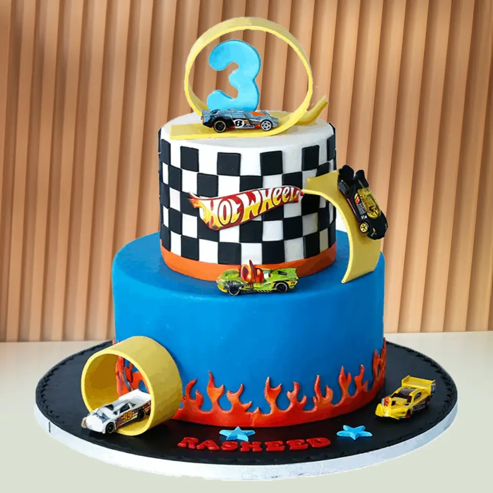 5 kg Hot Wheels cake with chocolate sponge and chocolate ganache filling