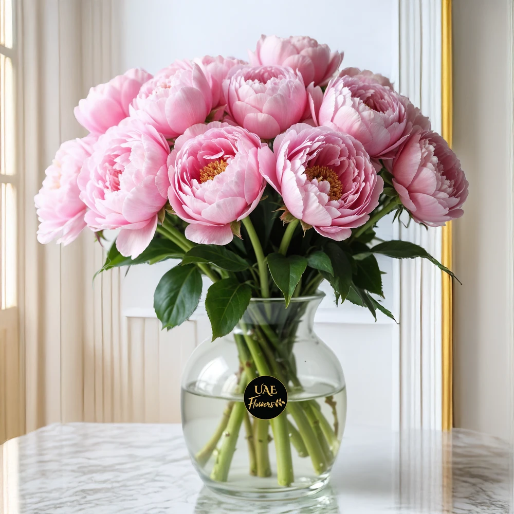 Luxury Peonies in Vase